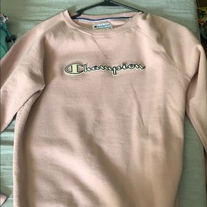 pink champion sweatshirt